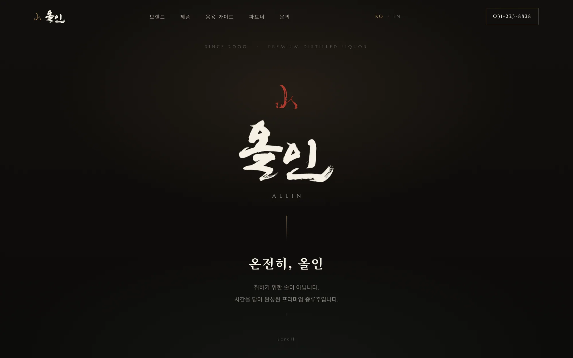 ALLIN website — hero
